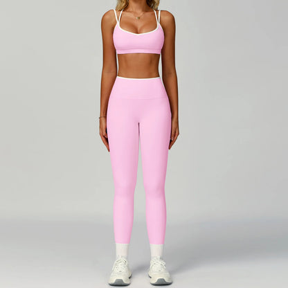 Gym Tracksuit Yoga Set 2 Pieces Workout Outfits Fitness Sportswear High Waist Leggings Sports Bra Athletic Wear Women Clothes