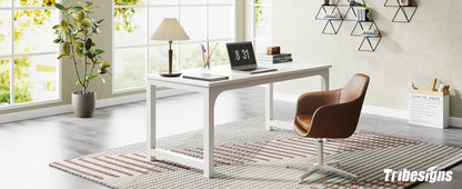 Large Office Desk | Modern Computer Desk - Spacious Writing Workstation for Home Office