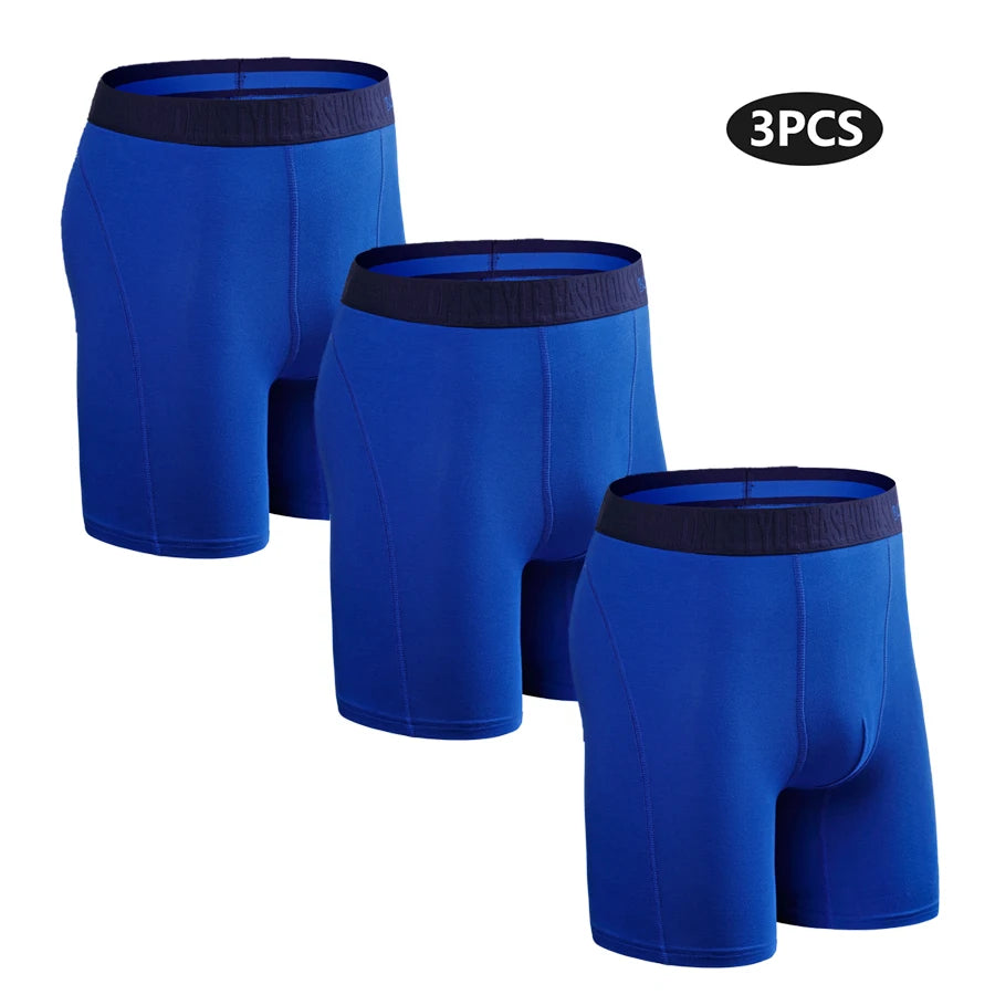Mens Cotton Boxer Briefs - 3 Pack Comfortable Underwear