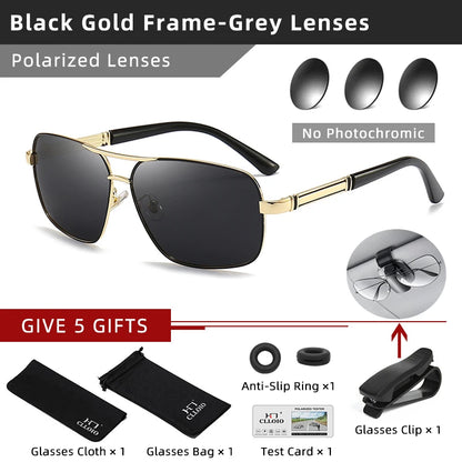 Photochromic Sunglasses - Polarized Driving Shades for Men Women | UV400 Protection