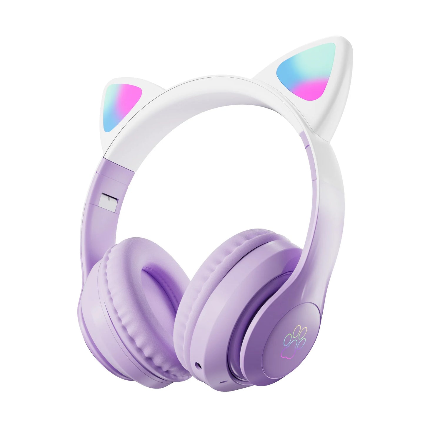 Wireless Cat Ear Headphones – Kids Gaming Headset With Microphone & RGB Lights