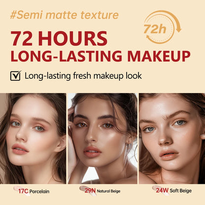 Sunscreen Cushion Foundation Fit Cushion Foundation Full Coverage Waterproof Long-lasting Concealer Long-lasting Korean Makeup