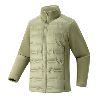 Duck Down Jacket - Warm Winter Fleece Windproof Outdoor Coat for Hiking