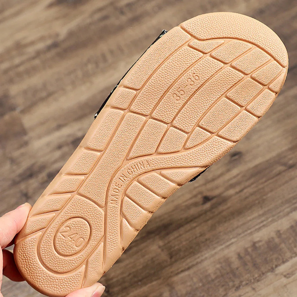 New Summer Ladies Slippers Outdoor Beach Sandals Bohemian Ethnic Style Handmade Espadrilles Platform Slippers Flip Flops Women