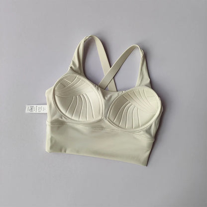 Sports Bra Shockproof - High-Intensity Push-Up Running Gym Bra With Fixed Shoulder Strap