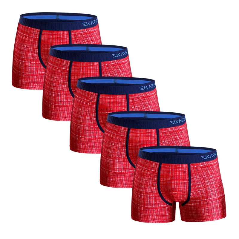 5pcs cotton boxer shorts men panties custom Men's underpants sexy mens boxers underwear for man print homme boxershorts calecon