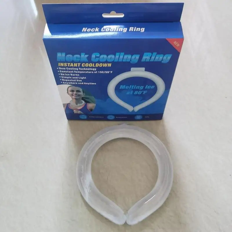 Outdoor Summer Neck Cooling Tube Wraps Ice Ring Neck Cooler Reusable Cooling Tool For Camping Hiking Cycling Running Fishing