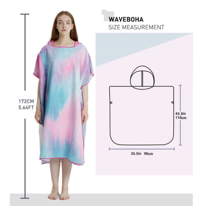 Surf Poncho Towel Poncho Quick-Dry Towel Hoodie Microfiber Beach Robe Changing Poncho Swim Towel Beach Poncho For Adults (A4)