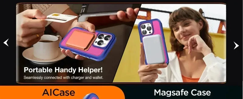 Luxury Ott Magnetic Armor Cases for IPhone 17 16 15 14 Plus 13 12 11 Pro Max Box Shockproof Charging Heavy Duty Protect Cover