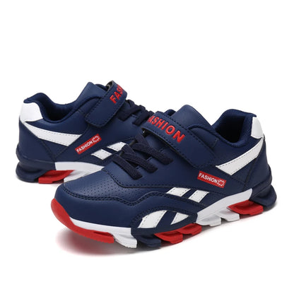 Kids Running Shoes - Lightweight Breathable Children Sneakers with Hook & Loop Closure