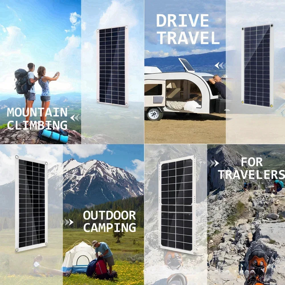 20W-1000W Solar Panel 12V Solar Cell 100A Controller Solar Panel for Phone RV Car MP3 PAD Charger Outdoor Battery Supply Camping