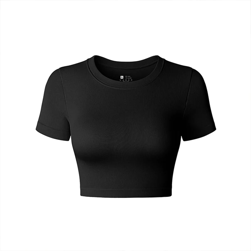Women's Yoga Shirt - Breathable Seamless Knit Top | Quick Dry Fitness Wear