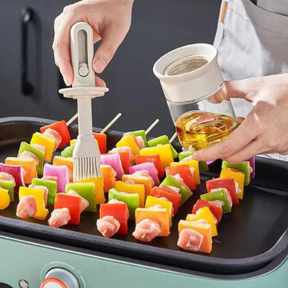 Silicone Basting Brush & Oil Bottle Set – BPA-Free Heat-Resistant