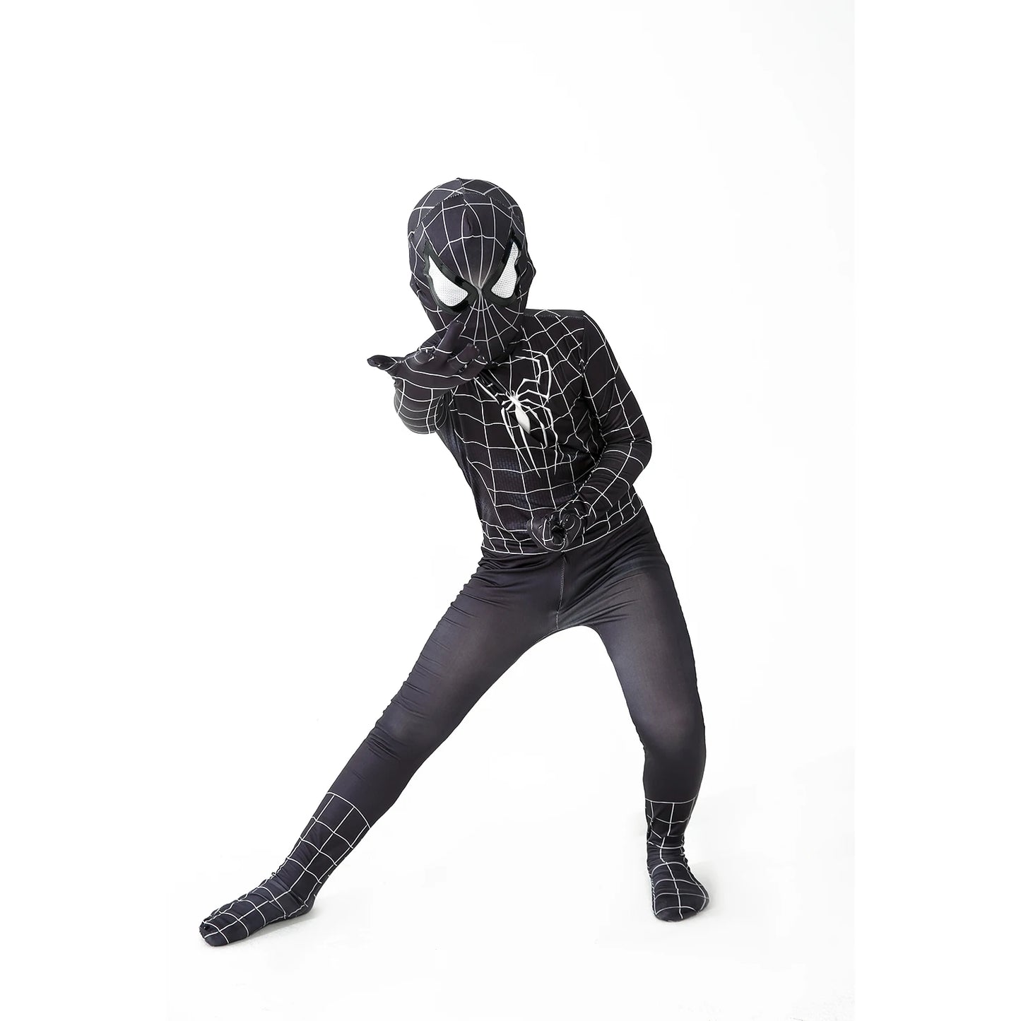 Superhero Spiderman Costume Set - Iron Miles Venom Bodysuit for Halloween  Christmas Cosplay