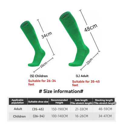 Loogdeel Football Soccer Socks Breathable Sports Rugby Stockings Over Knee High Volleyball Baseball Kids Adults Long Socks