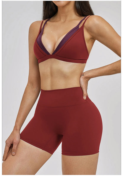 Yoga Sets 2PCS Women's Tracksuit Fitness Outfits Sportswear Workout Set Sports Bra High Waist Leggings Gym Clothing Sports Suits