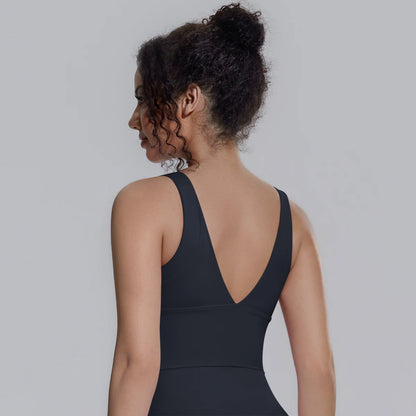 New Backless Yoga Vest for Woman Yoga Underwear with Chest Pad Summer Breathable Workout Top Running Shockproof Sports Bra