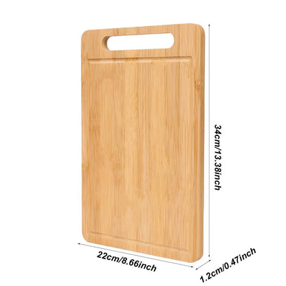 Bamboo Cutting Board – Double Sided Kitchen Cutting Board | Thick Durable Wood Chopping Block