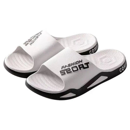 New Summer Soft Sole Slippers Fashion Personality Home Bathe Sandals Anti Slip Durable Men's Beach Outdoor Plus Size Flip Flops