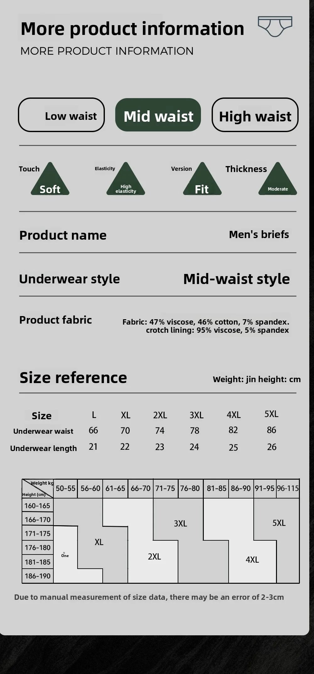 3pcs Sexy Men Waffle Cotton Briefs with Raised Bag Support Pouch With Hole U Spacious Separate Crotch Breathable Anti-sweat