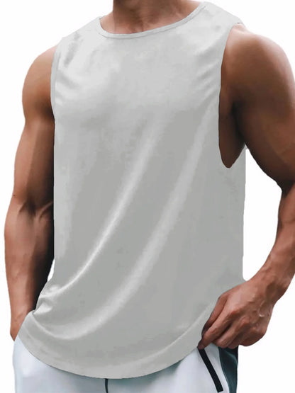 Summer Men's Fitness Basic Tank Top Quickly Dry Sport Top Running Vest Gym Fitness Sleeveless Sport Shirt Tank Tops