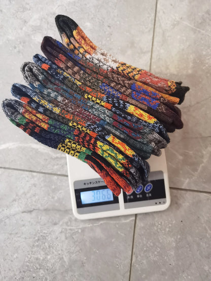 Mens Winter Wool Socks - Warm Colorful Retro Style for Snow Boots EU Size 38-44 - ZOOMNSTORE