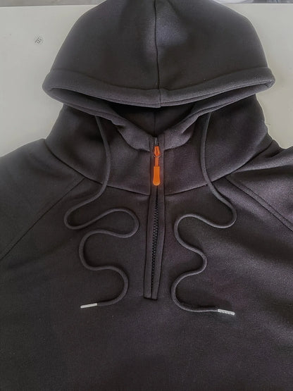 2025 New Men's Keep Warm Hoodie Streetwear Jacket Long Sleeve Sweatshirts Zipper Hooded Pullover Male Running Hooded Sweatshirt