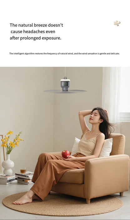 HOMEFISH 12000mAh Camping Ceiling Fan Portable Outdoor Tent Air Circulator Cooling Fan with High Capacity