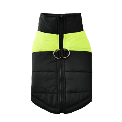 Pet Dog Jacket Warm Winter Clothes For Small Large Dogs Labrador Coat Windproof Waterproof Puppy Costume Vest With D-ring Pug