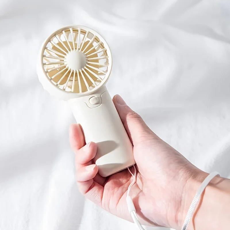 2025 Cute Mini Fan Portable Handheld Fan Lightweight Handy Fan Pocket Size Low Noise Small Electric Fan Student Gift Outdoor Fan