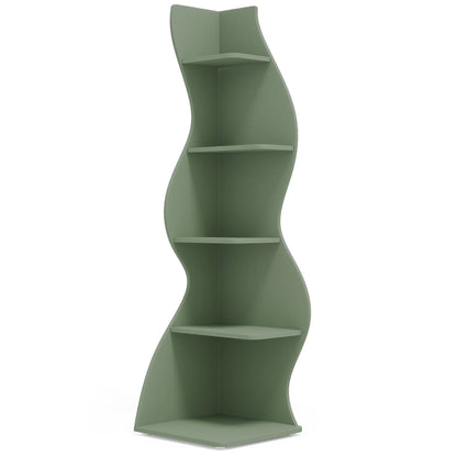 Corner Bookshelf - Modern 5-Tier Shelf | Stylish Wooden Storage Rack