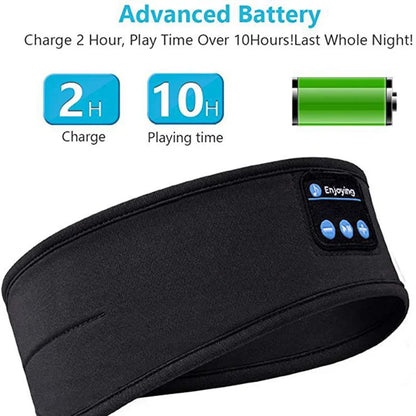 Sports Headband Wireless Headphones Sleep Eye Mask Headset Soft Elastic Comfortable Sports Hair Band Bluetooth Music Earphones
