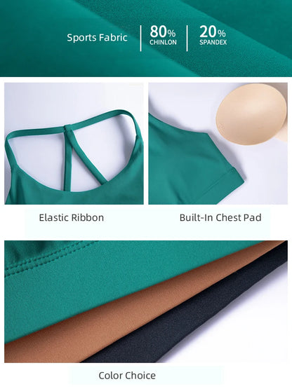 2024 New Yoga Shorts Sets Shockproof Vest High Waist Shorts Breathable Women's Tight Fitting Sports Yoga Sexy Crop Top Gym Set