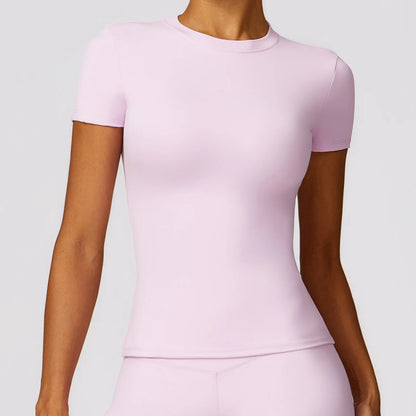 Women Yoga Top - Seamless Sport Shirt | Breathable Short Sleeve Gym Tee