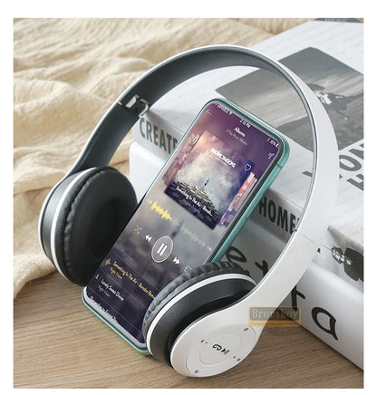 Handsfree Wireless Headphones Noise Canceling Headphone memory Card Earphone P47 headset Bluetooth Head Phone for iPhone Huawei