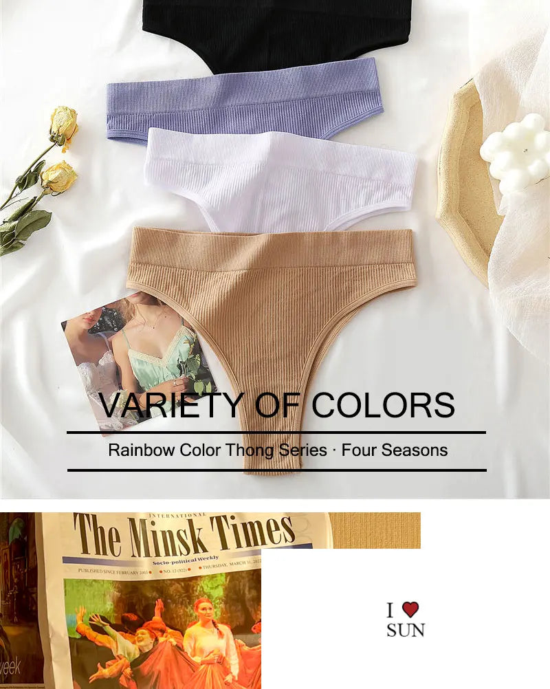 FINETOO 4PCS/Set Seamless Women Pantys High Waist Briefs Solid Color Brazilian Panties Girls Sexy Underpants For Women Lingerie