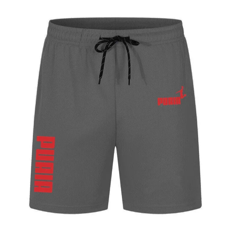 Men's Running Shorts Casual Sports Breathable Mesh Quick Dry Shorts Outdoor Hiking Clothing Fitness Quick Dry Drawstring Shorts