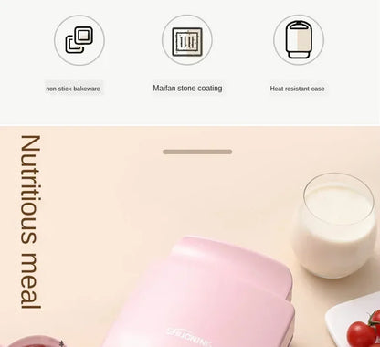 Multifunctional Waffle and Sandwich Maker - Double-Sided Breakfast Toaster