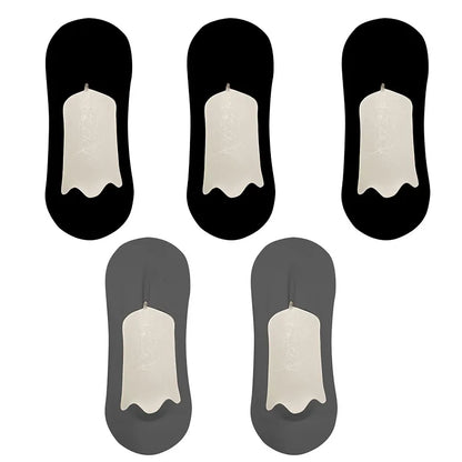 5pairs Men's Cotton Socks Summer Breathable Ultra-thin No Show Ice Silk Sock Silicone Non-slip Bottom Absorb Sweat Men Boat Sock