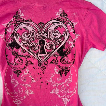 Summer New Millennium Women's Y2K Slim Fit T-Shirt Spicy Girl Retro Style Women's Printed Top