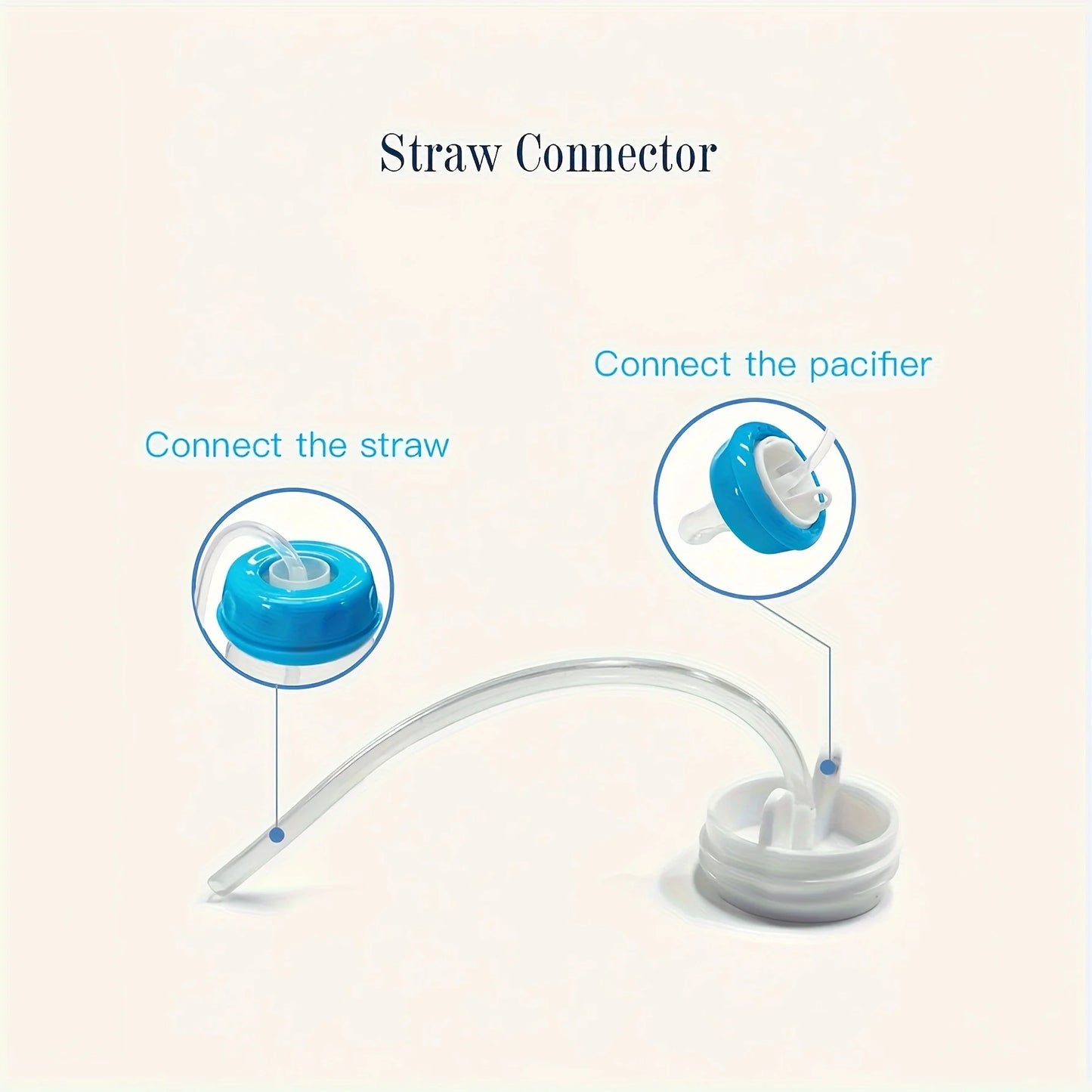 1pc 5oz/150ml Hands-Free PP Feeding Bottle with Straw Brush, Self-Feeding Normal-Neck Baby Bottle Set.