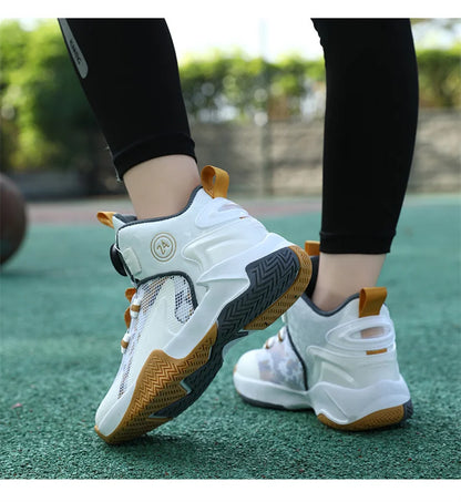 Kids Basketball Shoes - Boys Sneakers Non Slip Outdoor Sport Trainer Shoes