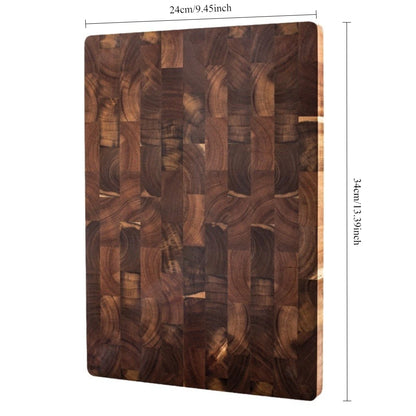 Premium Acacia Cutting Board – Double Sided Wooden Kitchen Chopping Block, Damp Proof & Water Draining