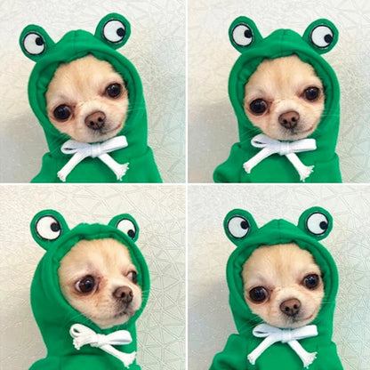 New Dog Hoodie Clothes Cute Design Sweater Coat Carrot  Frog Shape Warm Fleece Outdoor Pet Outfit Outerwear for Dogs Puppy