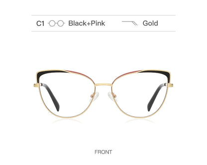 Photochromic Prescription Glasses Women Cat Eye Butterfly Frame Progressive Eyewear