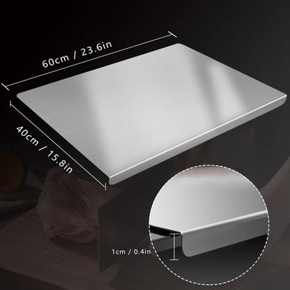 304 Stainless Steel Cutting Board – Hygienic Butcher Block Prep Board