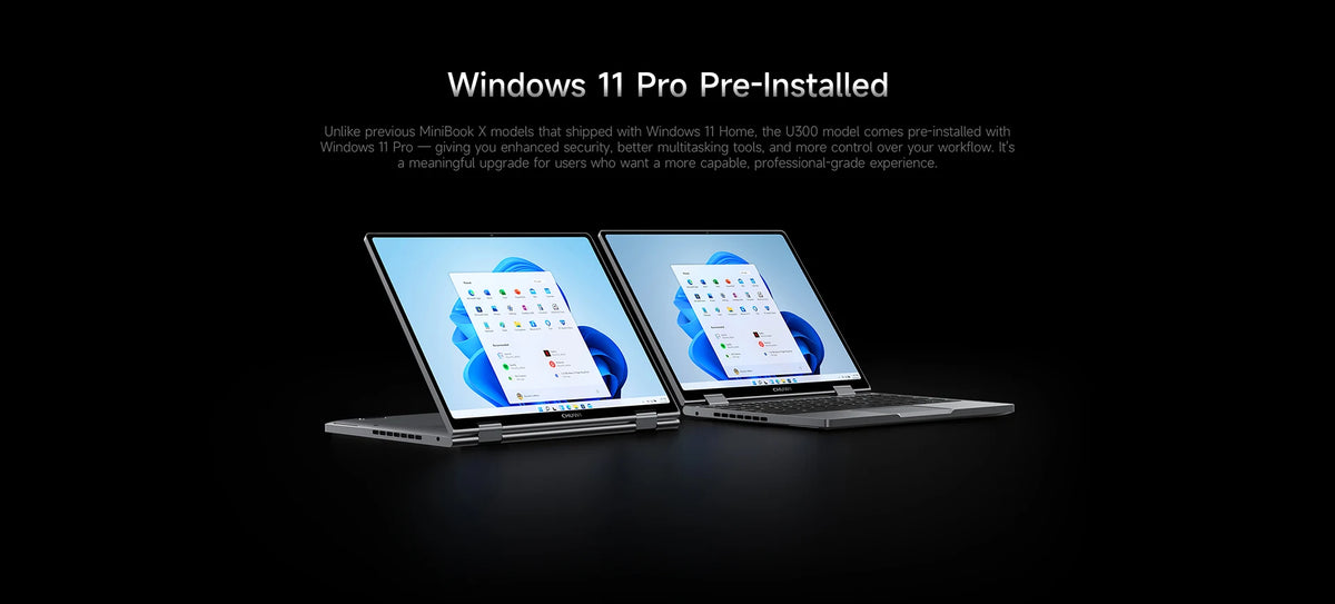 CHUWI MiniBook X Laptop Tablet PC 2 In 1 16GB 512G SSD Intel U300/N150 10.51 Inch FHD IPS Screen 1920*1200 Windows 11 Notebook