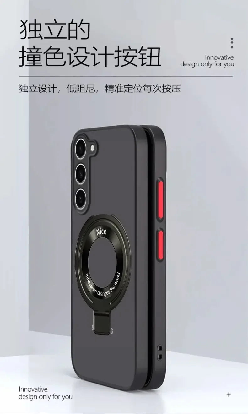 Luxury Matte Case For Samsung Galaxy S26 S25 Edge S24 FE S23 S22 S21 Ultra Plus A56 A26 A36 A16 A15 Magnetic Magsafe Cover