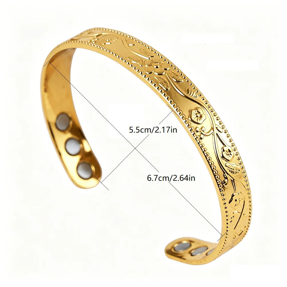 Viking Tree of Life Celtic Knot Zinc Alloy Magnetic Bracelet Ring Set Open Cuff Vintage Healing Jewelry for Men Women
