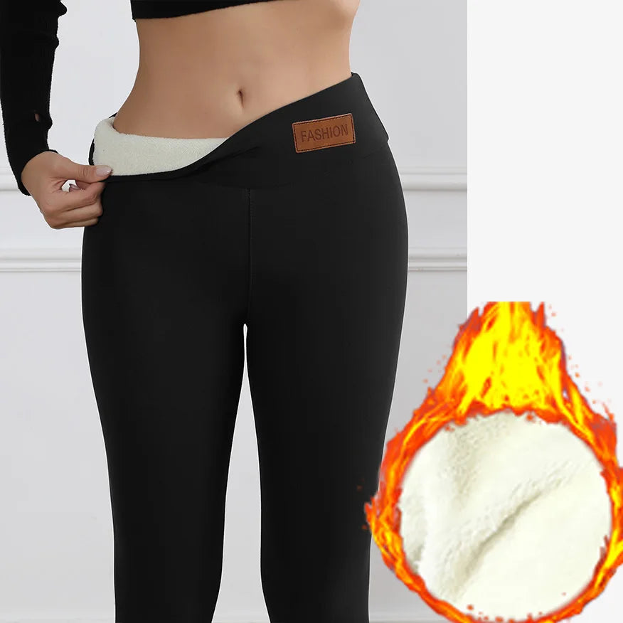 Winter Warm Leggings - High Waist Skinny Stretch Velvet Pants for Women